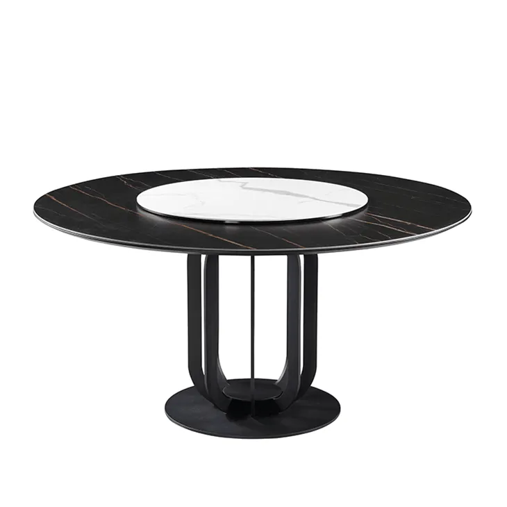 Black White Marble Dining Table