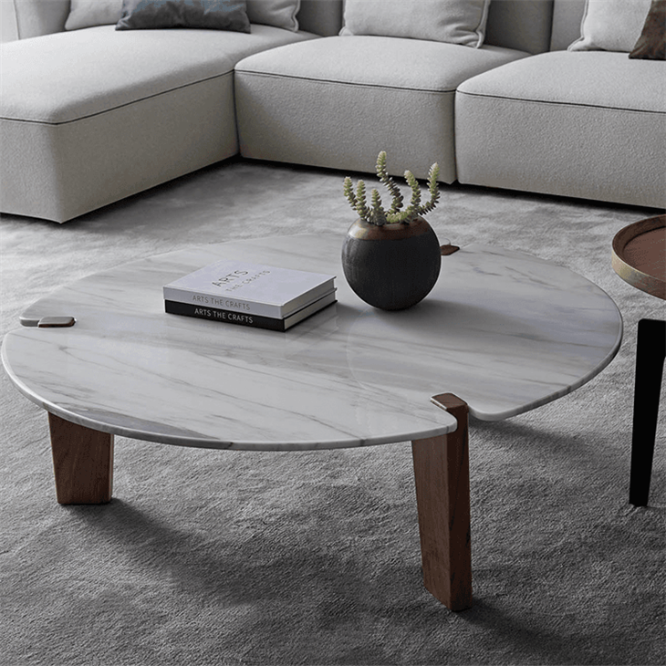 White Marble Round Coffee Table